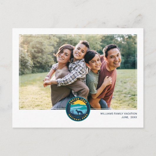 Nationalpark Krater See Postkarte (Vorderseite)