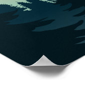 Nationalpark Krater-See Reiseplakat Poster (Ecke)