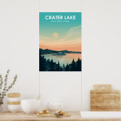 Nationalpark Krater-See Reiseplakat Poster (Küche)