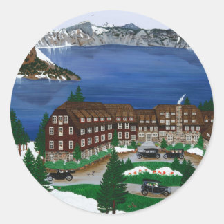 Nationalpark Krater See Runder Aufkleber