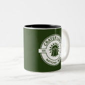 Nationalpark Krater See Zweifarbige Tasse (VorderseiteRechts)