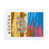 Nationalpark Kruger Rhinoceros Magnet (Horizontal)