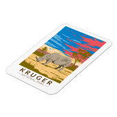 Nationalpark Kruger Rhinoceros Magnet (Linke Seite)