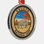 Nationalpark Kruger Rhinoceros Ornament Aus Metall (Rechts)