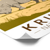Nationalpark Kruger Rhinoceros Poster (Ecke)