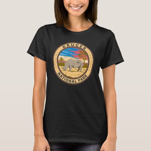 Nationalpark Kruger Rhinoceros T-Shirt (Vorderseite)