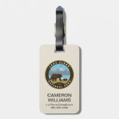 Nationalpark Lake Clark Gepäckanhänger (Rückseite vertikal)