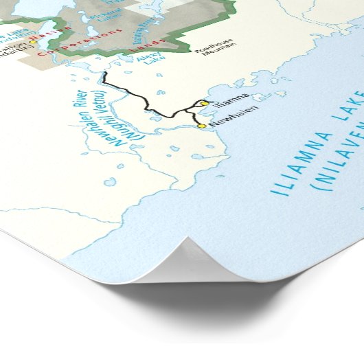 Nationalpark Lake Clark Poster (Ecke)