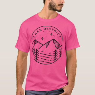 Nationalpark Lake District Cumbria Emblem - Weiß T-Shirt