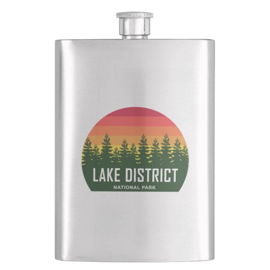 Nationalpark Lake District Flachmann (Vorderseite)