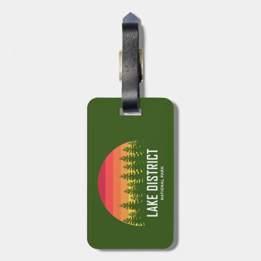 Nationalpark Lake District Gepäckanhänger (Rückseite vertikal)