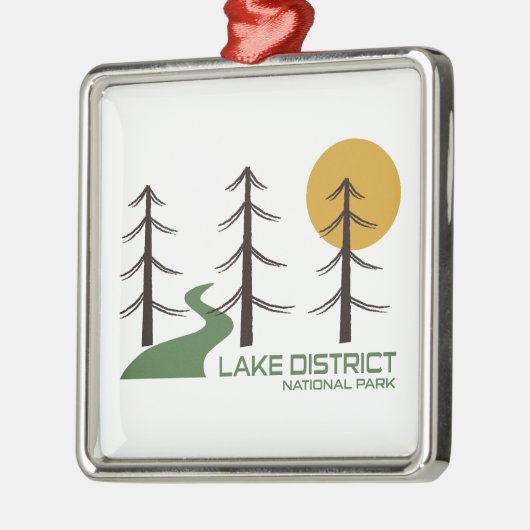 Nationalpark Lake District Ornament Aus Metall (Links)
