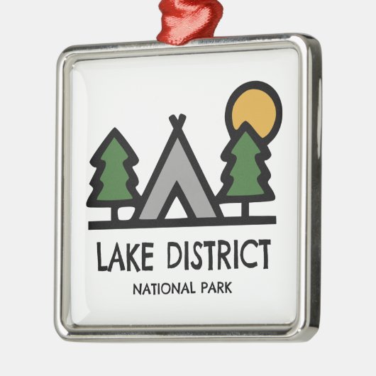Nationalpark Lake District Ornament Aus Metall (Links)