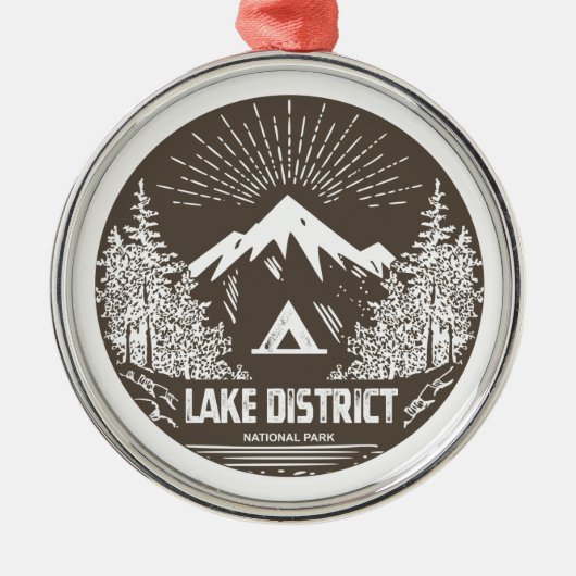 Nationalpark Lake District Ornament Aus Metall (Vorne)