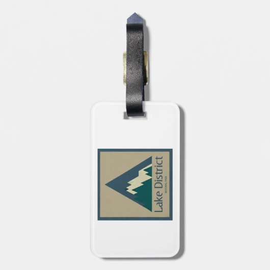 Nationalpark Lake District Rustikal Gepäckanhänger (Rückseite vertikal)