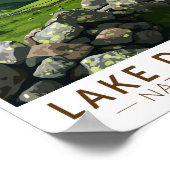 Nationalpark Lake District Vintag Poster (Ecke)