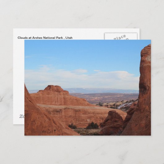Nationalpark Lenticular Clouds Arches Postkarte (Vorne/Hinten)