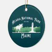 NATIONALPARK LIGHTHOUSE FERIENORNATION ACADIA KERAMIK ORNAMENT (Links)