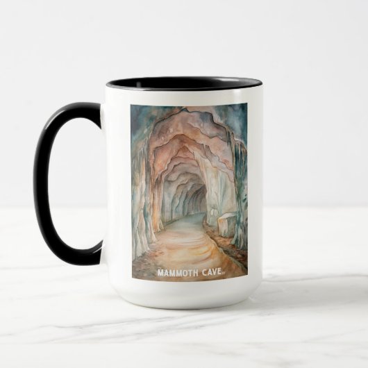 Nationalpark Mammoth Höhle Wasserfarbe Tasse (Links)