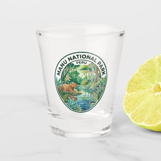 Nationalpark Manu Peru Schnapsglas (Vorderseite)