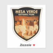 Nationalpark Mesa Verde Abzeichen Aufkleber (Blatt)