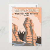 Nationalpark Mingan Archipelago Vintag Postkarte (Vorne/Hinten)