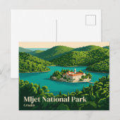 Nationalpark Mljet Kroatien Postkarte (Vorne/Hinten)