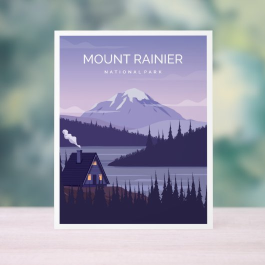 Nationalpark Mount Rainier Acrylschild (Neutral)