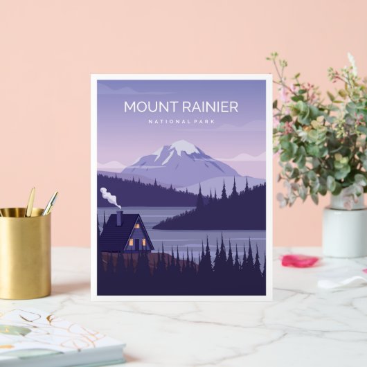 Nationalpark Mount Rainier Acrylschild (Hochzeit)