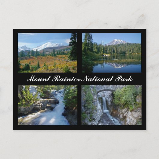 Nationalpark Mount Rainier Postkarte (Vorderseite)