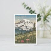 Nationalpark Mount Rainier Vintag Postkarte (Stehend Vorderseite)