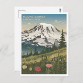 Nationalpark Mount Rainier Vintag Postkarte (Vorne/Hinten)