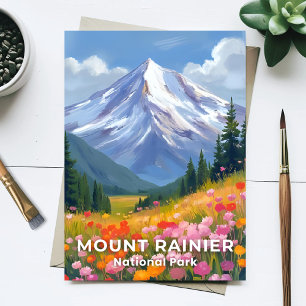 Nationalpark Mount Rainier   Washington Travel Postkarte