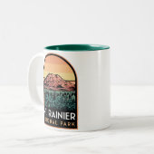 Nationalpark Mount Rainier Zweifarbige Tasse (Vorderseite Links)
