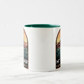 Nationalpark Mount Rainier Zweifarbige Tasse (Mittel)