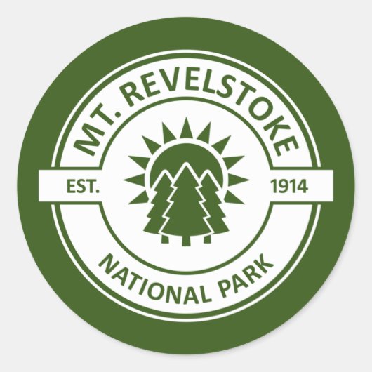 Nationalpark Mount Revelstok Runder Aufkleber (Vorderseite)