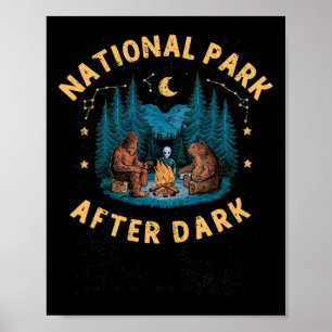 Nationalpark nach Einbruch der Dunkelheit Lustiger Poster