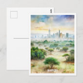 Nationalpark Nairobi Wasserfarben Malerei Postkarte (Vorne/Hinten)