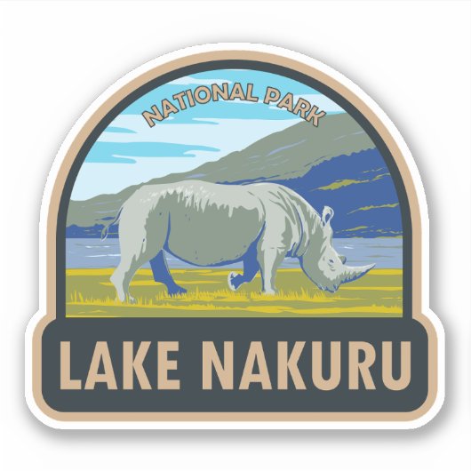 Nationalpark Nakuru Lago Maggiore Aufkleber (Vorderseite)