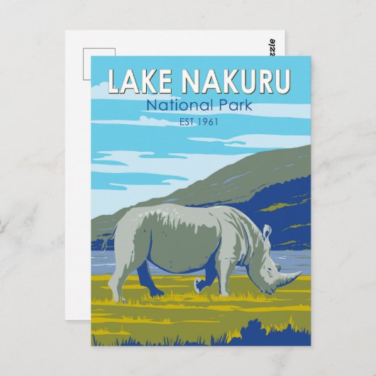 Nationalpark Nakuru Lago Maggiore Postkarte (Vorne/Hinten)