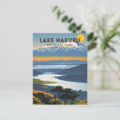Nationalpark Nakuru-See Traditionelle Reise Postkarte (Stehend Vorderseite)