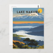 Nationalpark Nakuru-See Traditionelle Reise Postkarte (Vorne/Hinten)