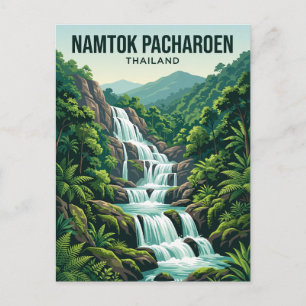 Nationalpark Namtok Pacharoen Thailand Postkarte
