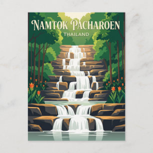 Nationalpark Namtok Pacharoen Thailand Postkarte