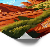 Nationalpark Nationalpark Vintage Poster (Ecke)