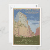 Nationalpark Nationalpark Vintage Postkarte (Vorne/Hinten)
