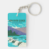 Nationalpark Neue Fluss Gorge West Virginia Schlüsselanhänger (Rückseite)