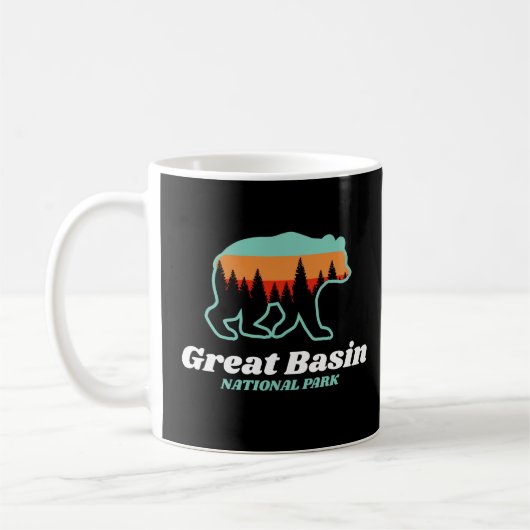 Nationalpark Nevada Bären Retro Kaffeetasse (Links)