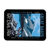 Nationalpark Nevada Retro Grosses Becken Magnet (Horizontal)