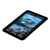 Nationalpark Nevada Retro Grosses Becken Magnet (Linke Seite)